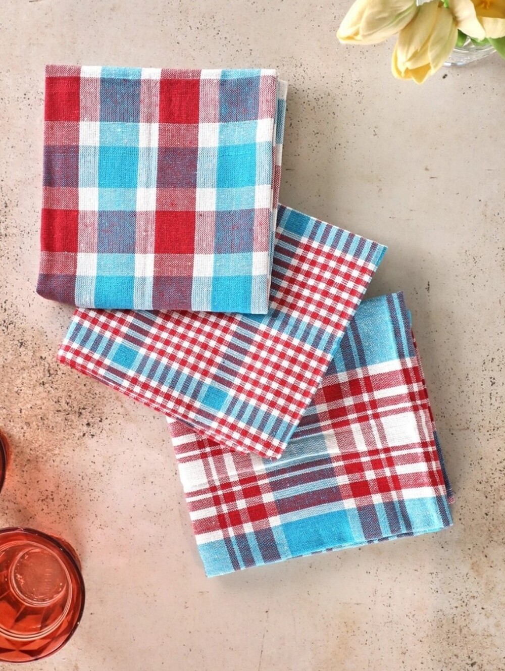 New! April Cornell Tea Towel Set Of 3